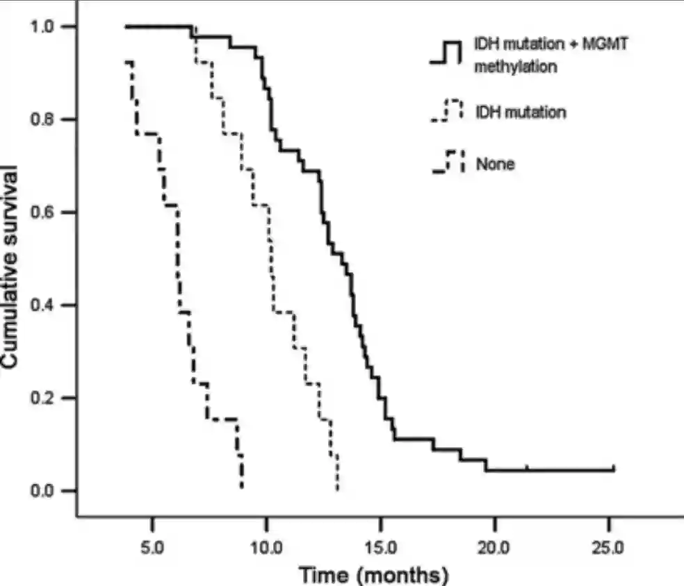 Überlebensvorteil von IDH Mutation und MGMT Promoter Methlyierung